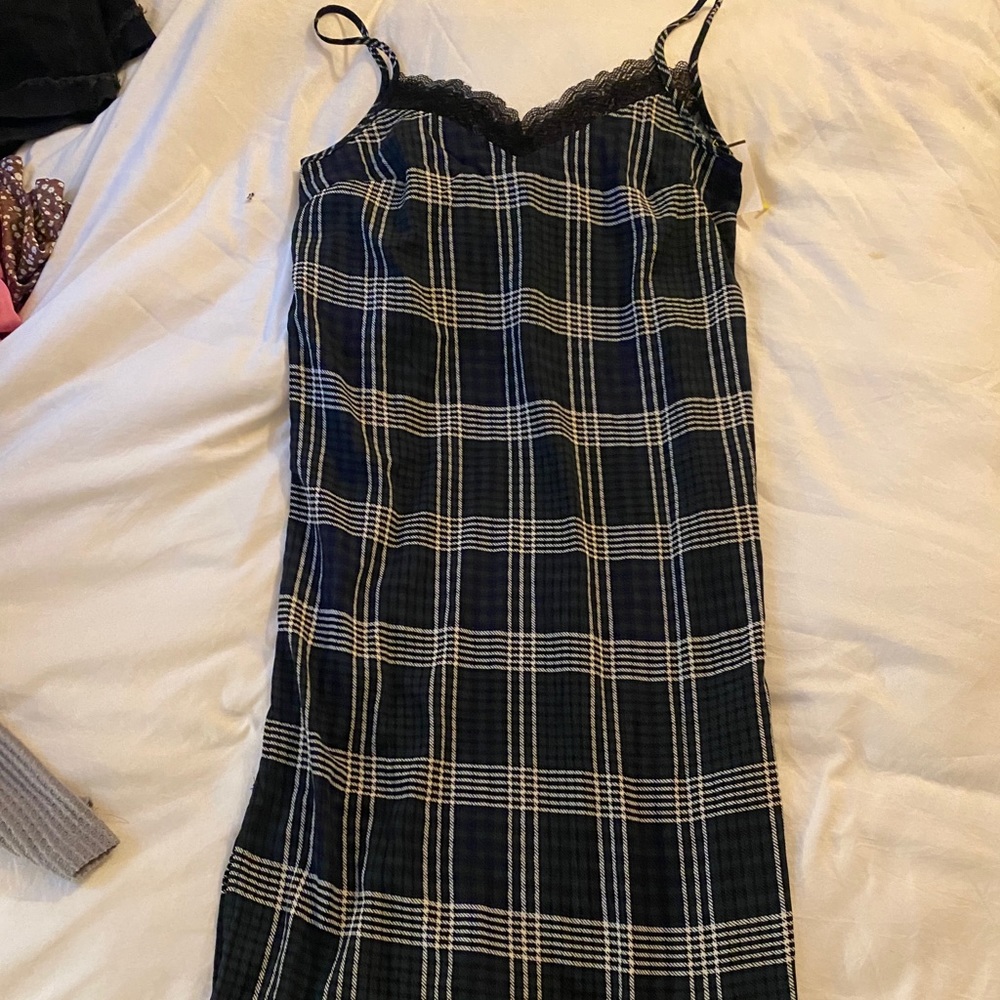 plaid maxi dress